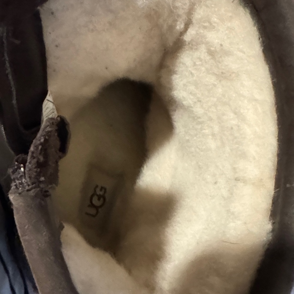 UGG Brown Ankle Boots with Cream Lining